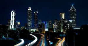 Atlanta Skyline from birds eye view